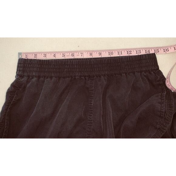 XL Hunter & Brown Pants Womens Flowy Black Elastic Pull On 3 Leg Patch Pockets - Picture 7 of 13